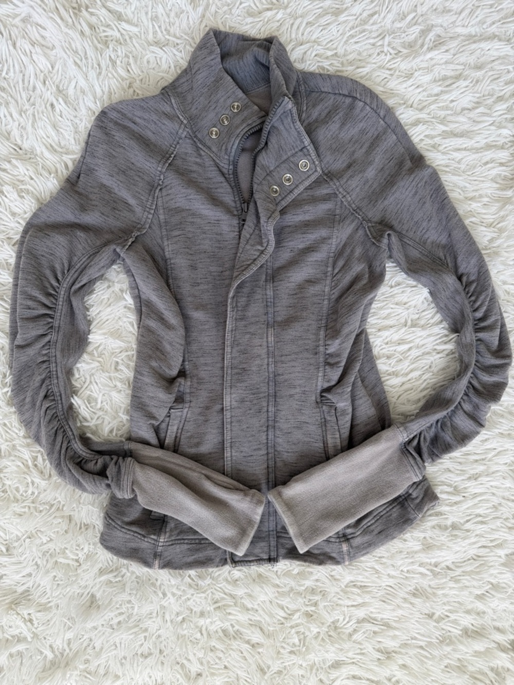 Free People Movement Cool Zip Jacket Marled Grey Size XS